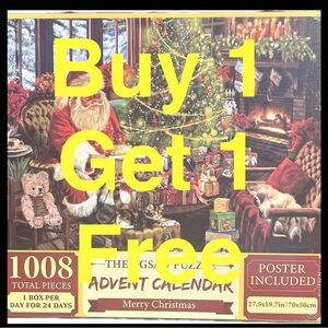 BOGO Advent Calendar Christmas Jigsaw Puzzle  24 Boxes 27" by 19" New with tags.
